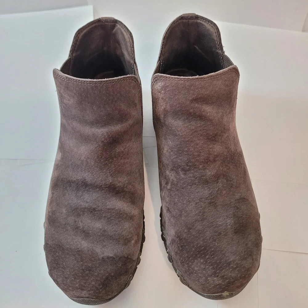 Skechers‎ Reggae Fest Moro Ankle Boots Women Brown Suede Relaxed Fit 44952